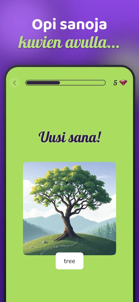 Uuden sanan oppiminen kuvan avulla